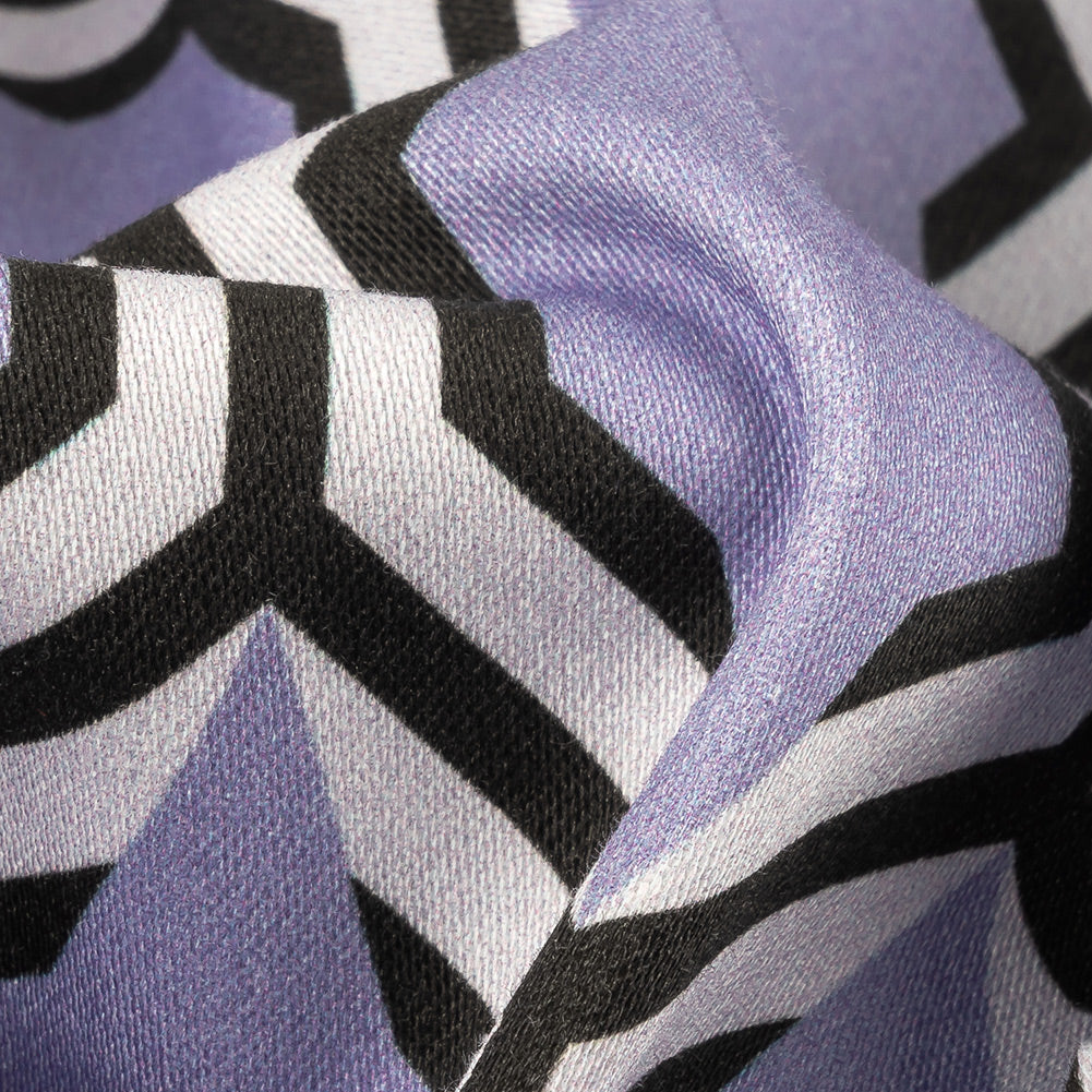 Stretch Cotton Sateen - Lavender Honeycomb Geometric - Sweet as Honey Print - Mood Exclusive Wisteria Collection - Joann Fabrics