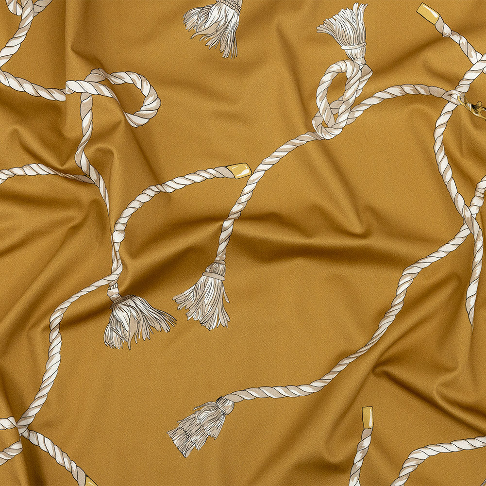 Mood Exclusive Amber Gold Ties Remind Stretch Cotton Sateen - Joann Fabrics