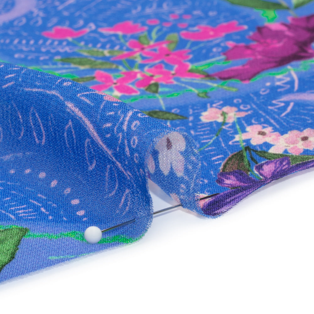 Mood Exclusive Blue Swooping Grounds Viscose Georgette - Joann Fabrics