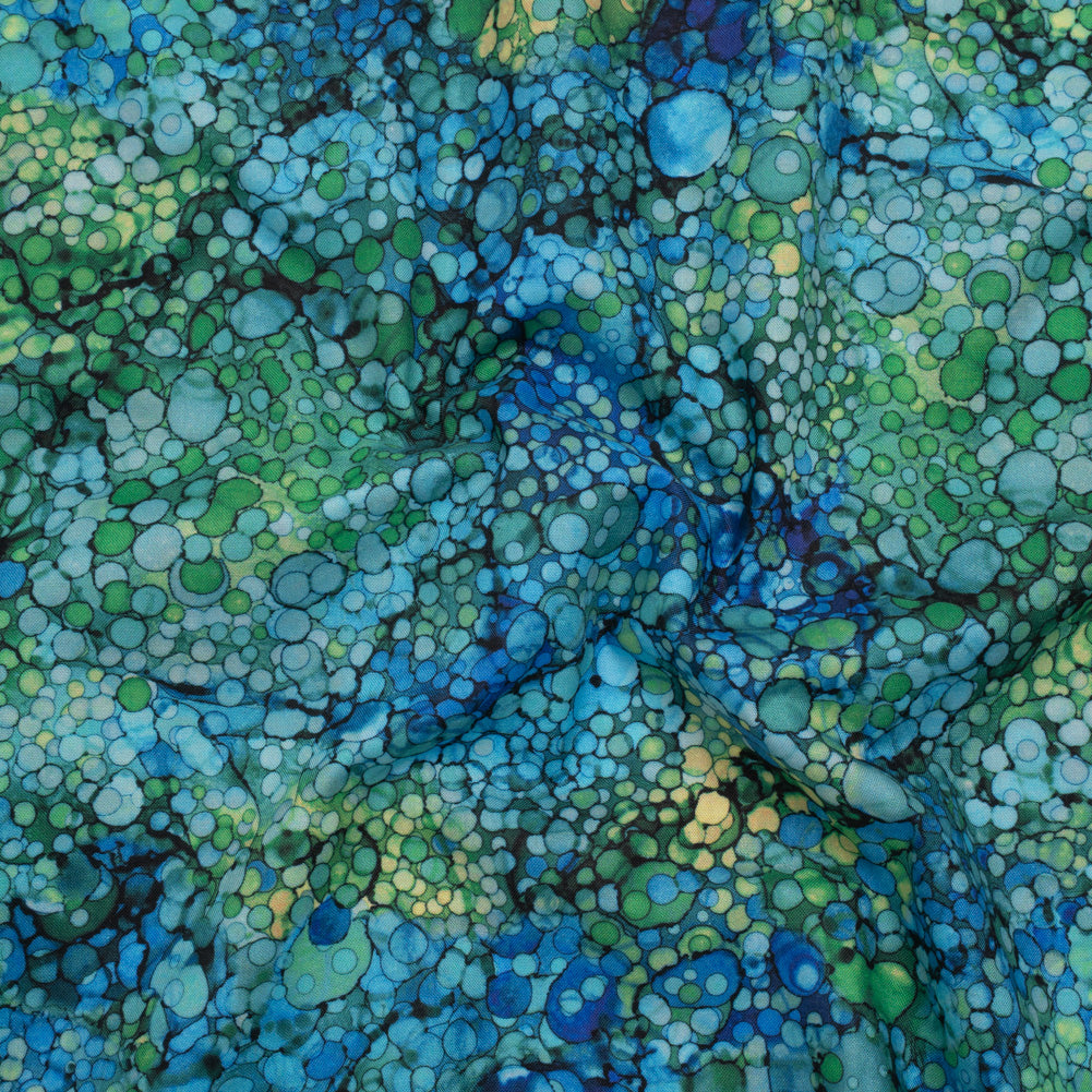 Printed Quilting Cotton by Northcott - Peacock Bubbles - Bliss Collection - Joann Fabrics