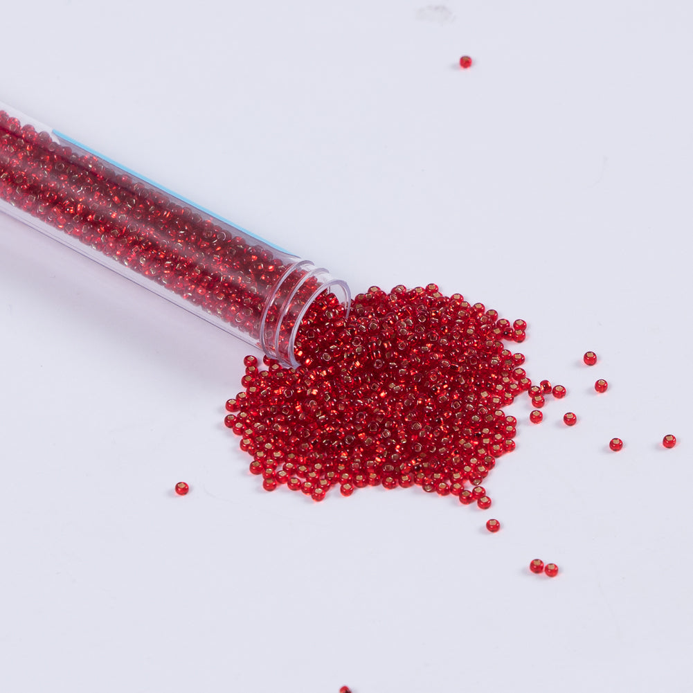 Light Red Clear Czech Seed Beads - Size 10 - Joann Fabrics