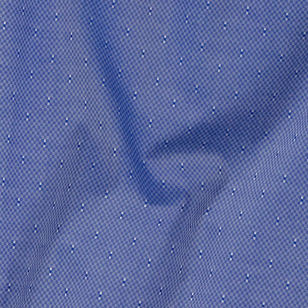 Premium Deep Periwinkle Minute Checks Dobby Cotton Shirting - Joann Fabrics