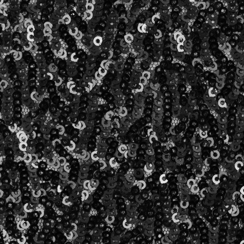 Black Solid Baby Sequins on Mesh - Joann Fabrics