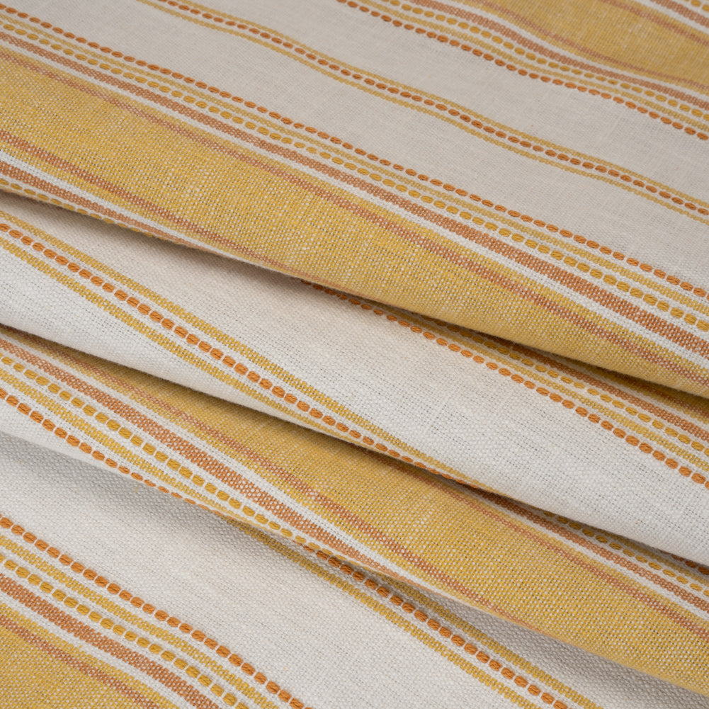Cotton and Recycled Polyester Woven - Marigold Tactile Stripes - British Imported - Joann Fabrics