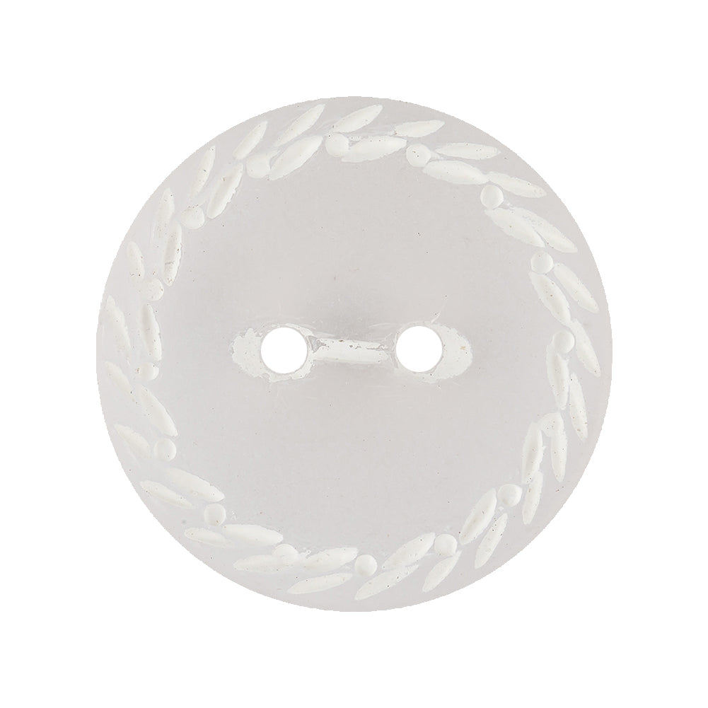 Translucent Frosted Glass-like Button with Star White Etched Rim - 44L/28mm - Joann Fabrics