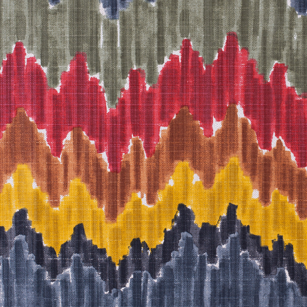 Gray/Red Flamestitch Cotton-Blend Woven - Joann Fabrics