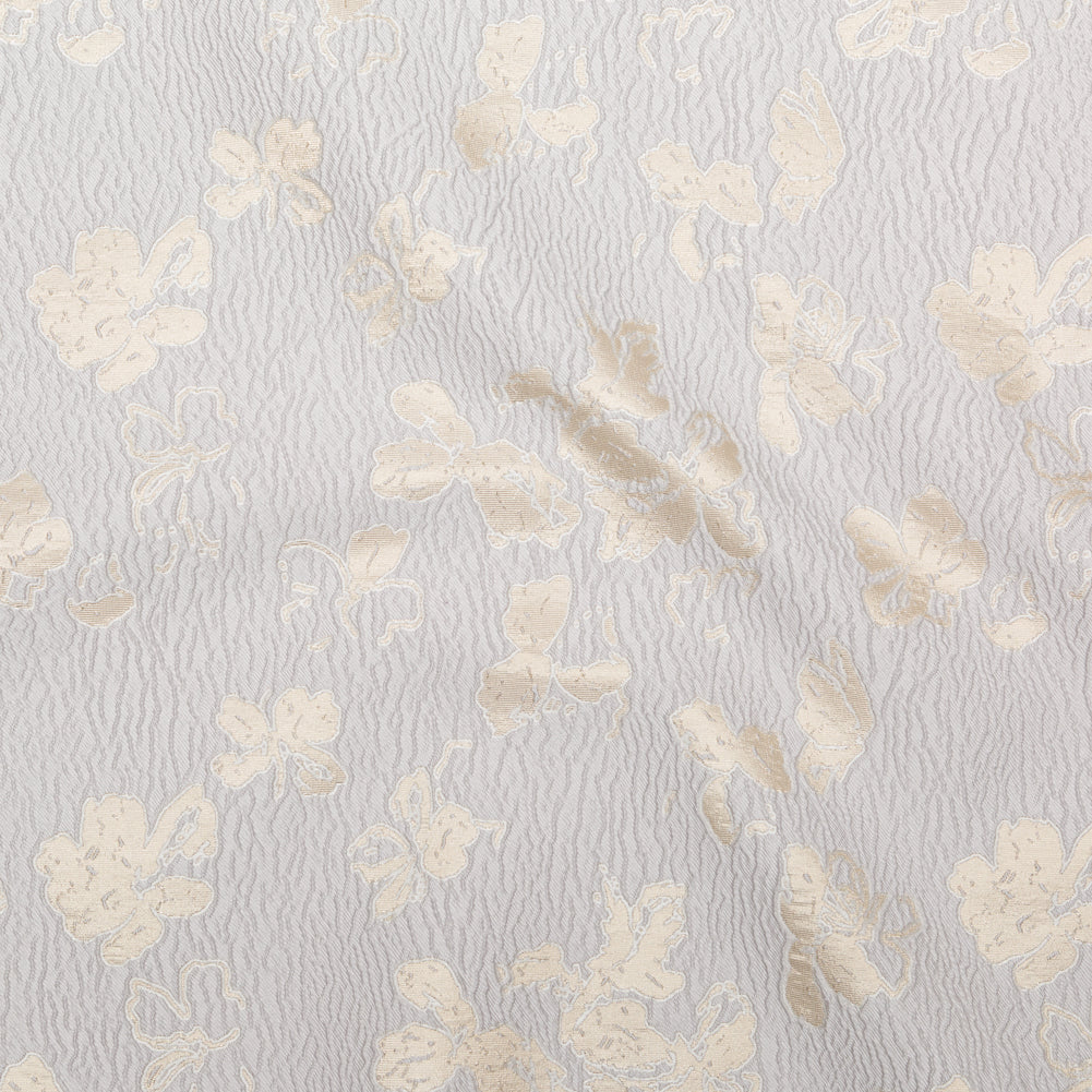Metallic Aloe Wash and White Sand Floral Luxury Brocade - Joann Fabrics