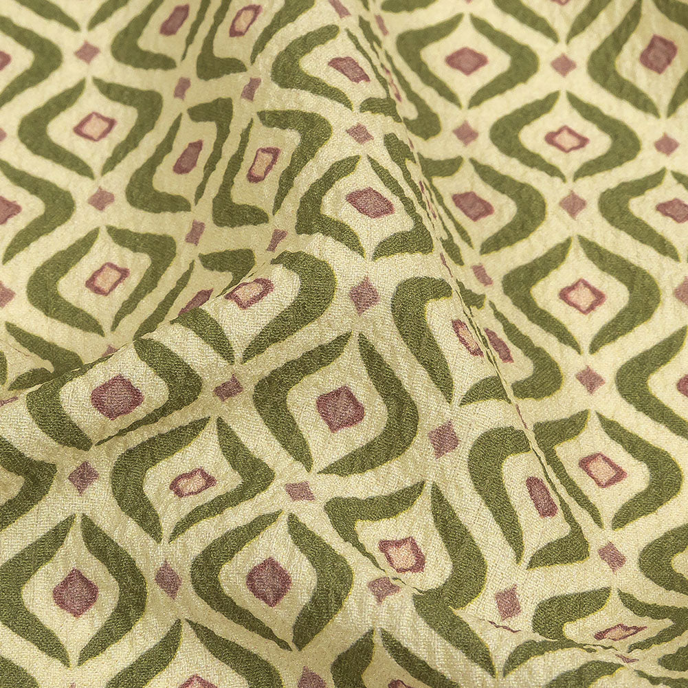 Mood Exclusive Green Mid Mod Mood Stretch Polyester Seersucker - Joann Fabrics