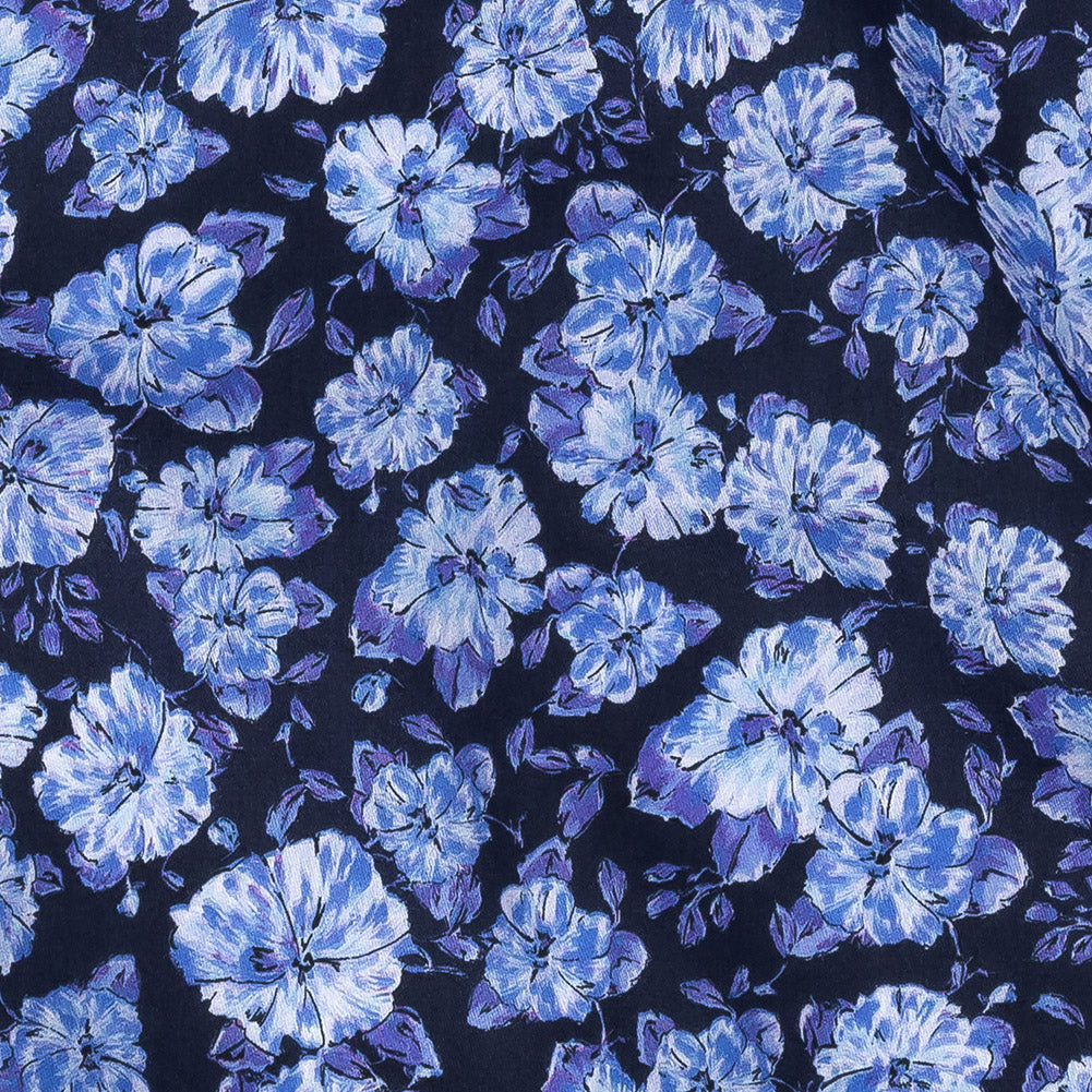 Mood Exclusive Midnight Blue Parisian Perennials Cotton Voile - Joann Fabrics