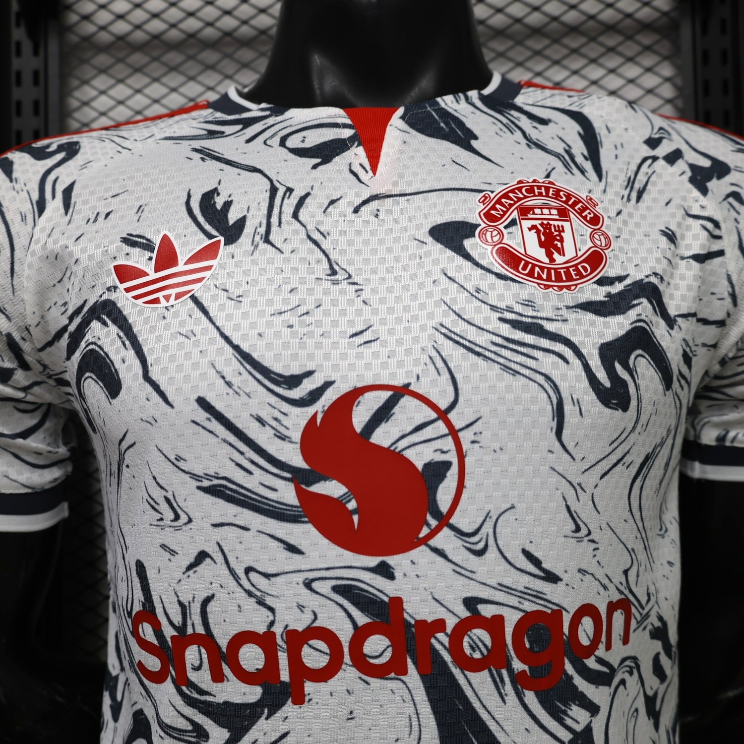 Manchester United 26-27 White Black Marble Special Jersey - Player Version - UnitedFutballJersey