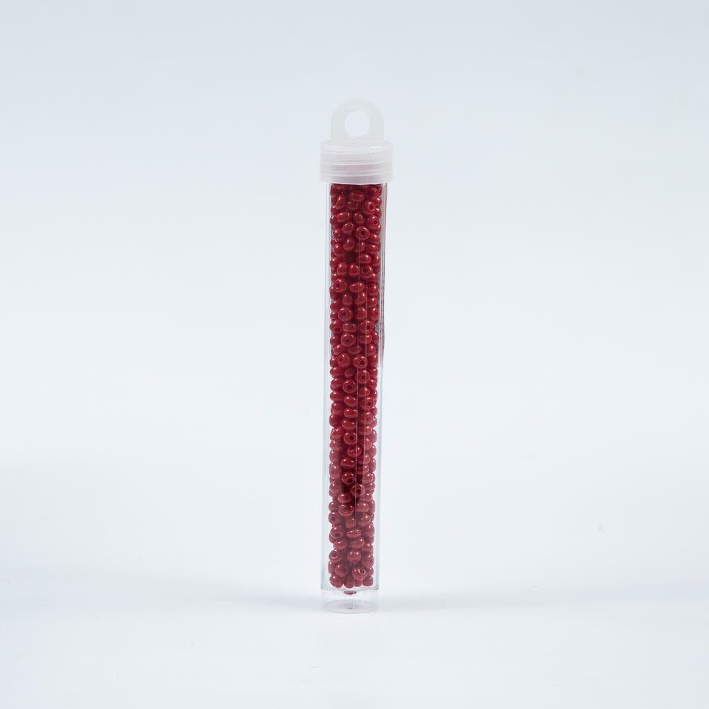 Medium Red Opaque Czech Seed Beads - Size 6 - Joann Fabrics