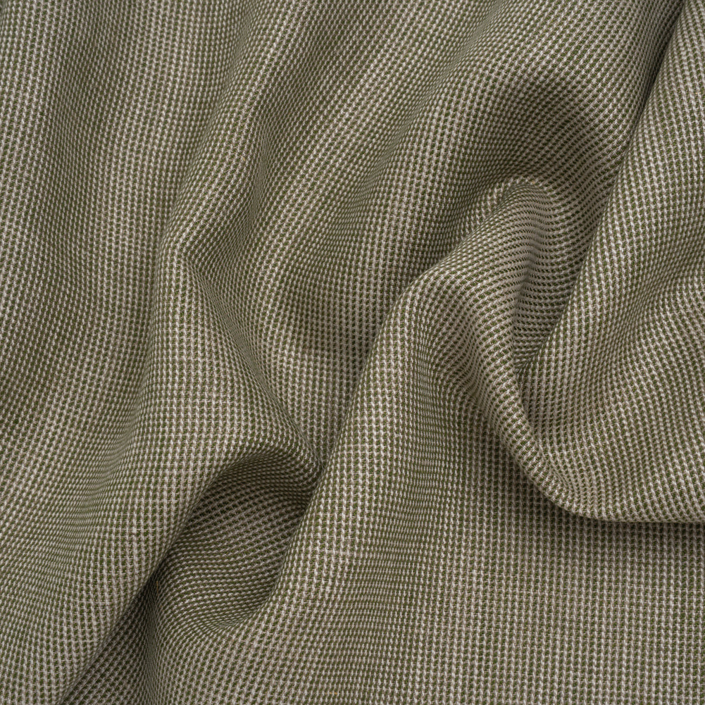 Linen Twill - Beige, Grass Green and White Stripes - Joann Fabrics