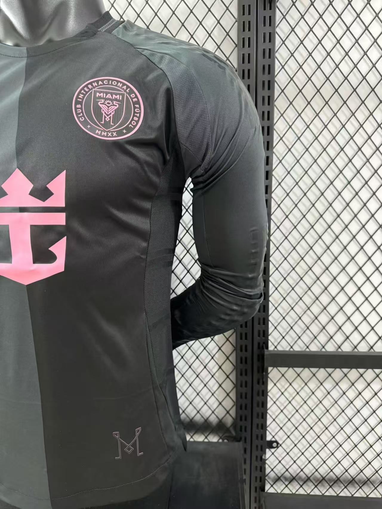 2025/2026 Long Sleeve Inter Miami Away Player Version Football Jersey 1:1 Thailand Quality