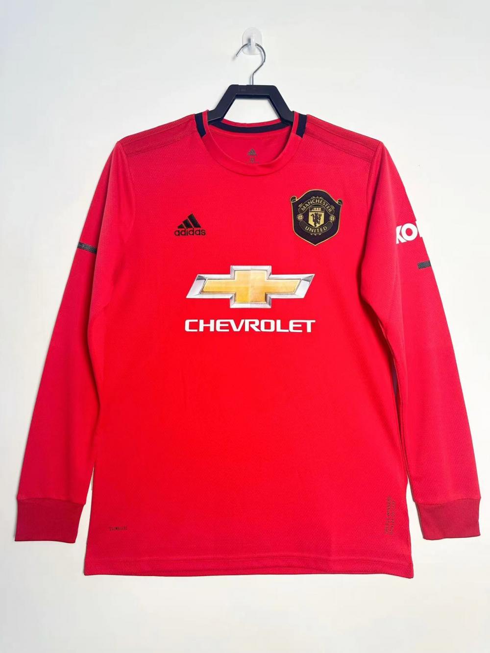 2019-2020 Retro Long Sleeve Manchester United Home Football Shirt 1:1 Thai Quality