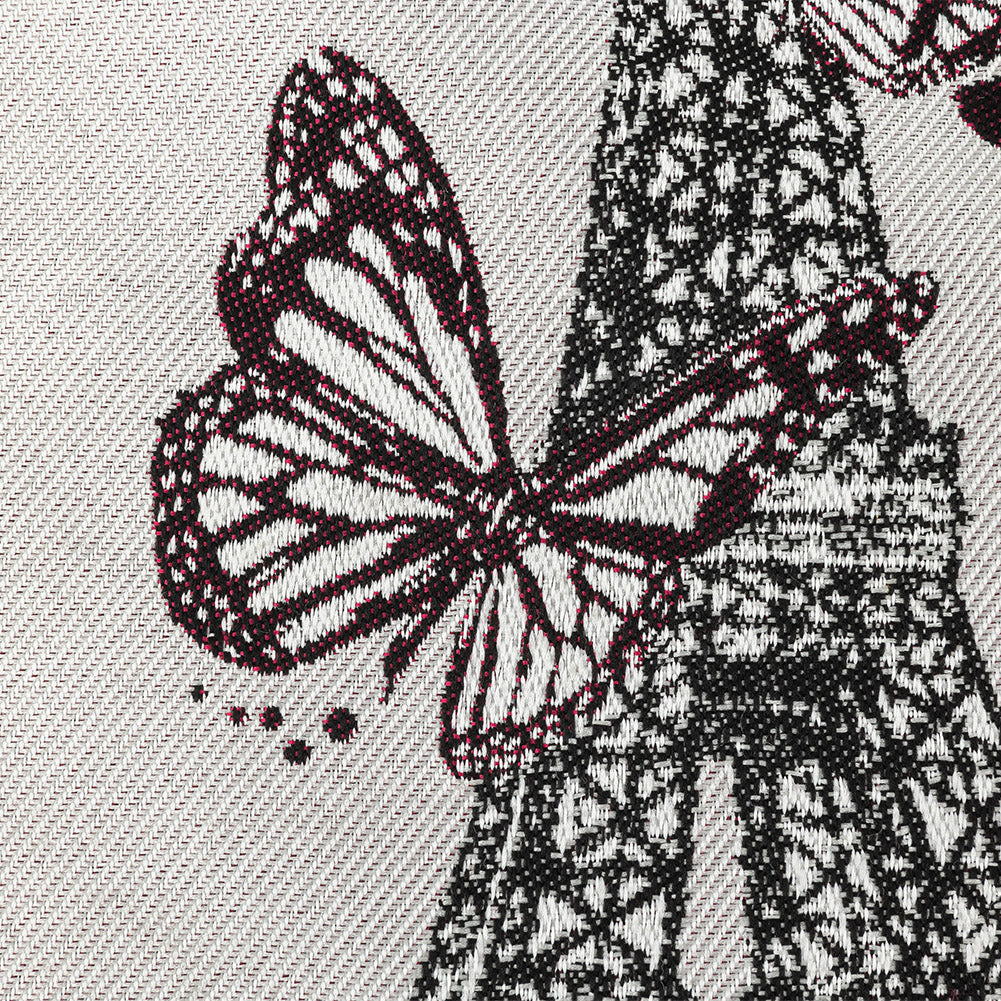 French Pearl and Pink J'Adore Paris Cotton Blend Oversized Square Patch - 18.875