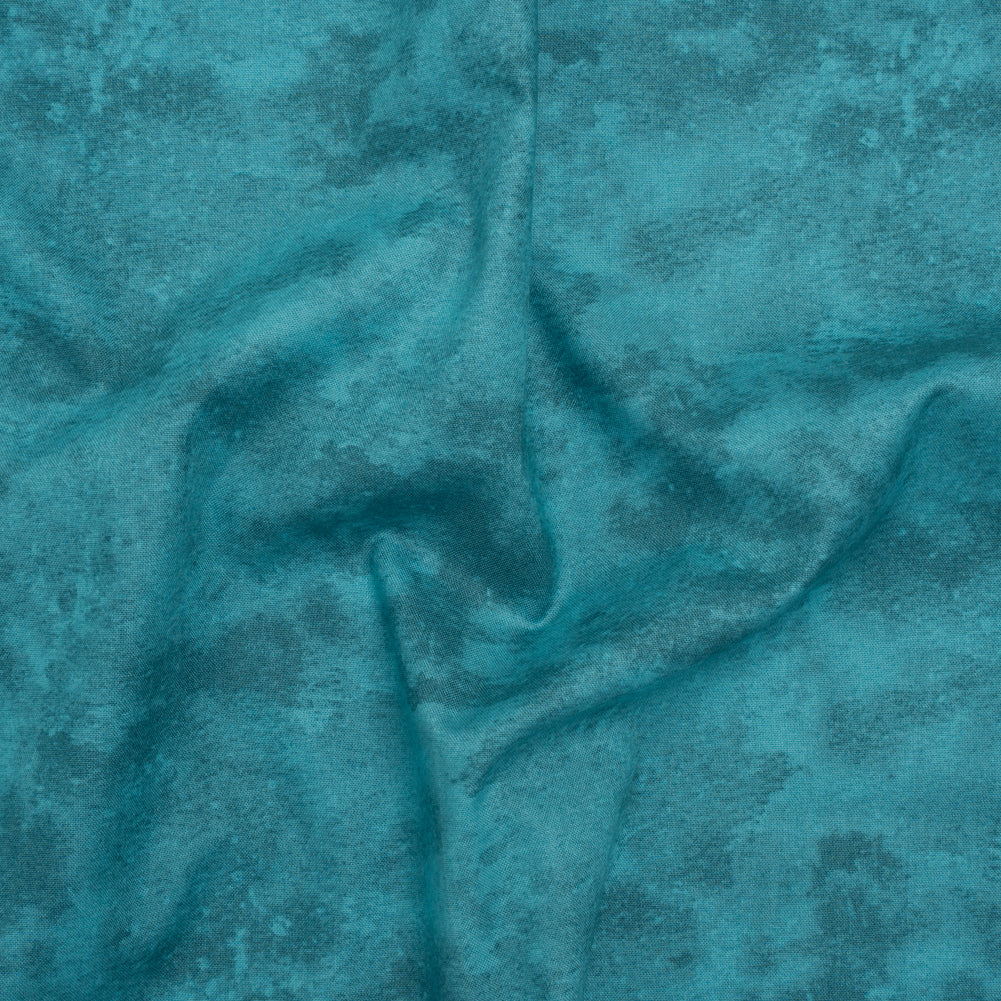Printed Quilting Cotton by Deborah Edwards Northcott Studio - Teal Fresco Texture - Toscana Collection - Joann Fabrics