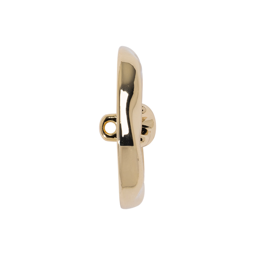 Organic Puffy Faux Four-Hole with Stitching Shank Back Button - 40L/25.5mm - Gold - Joann Fabrics