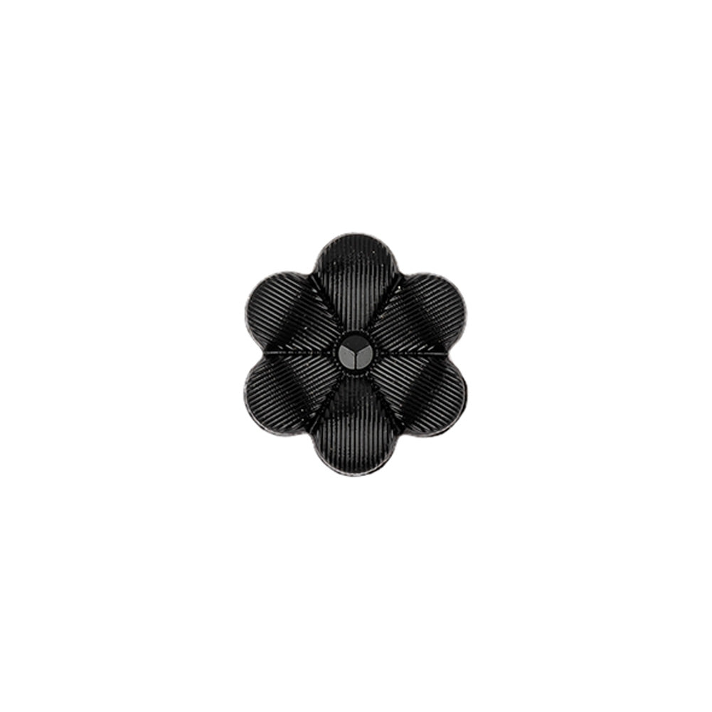 Italian Black Flower Shank Back Nylon Button - 20L/12.5mm - Joann Fabrics