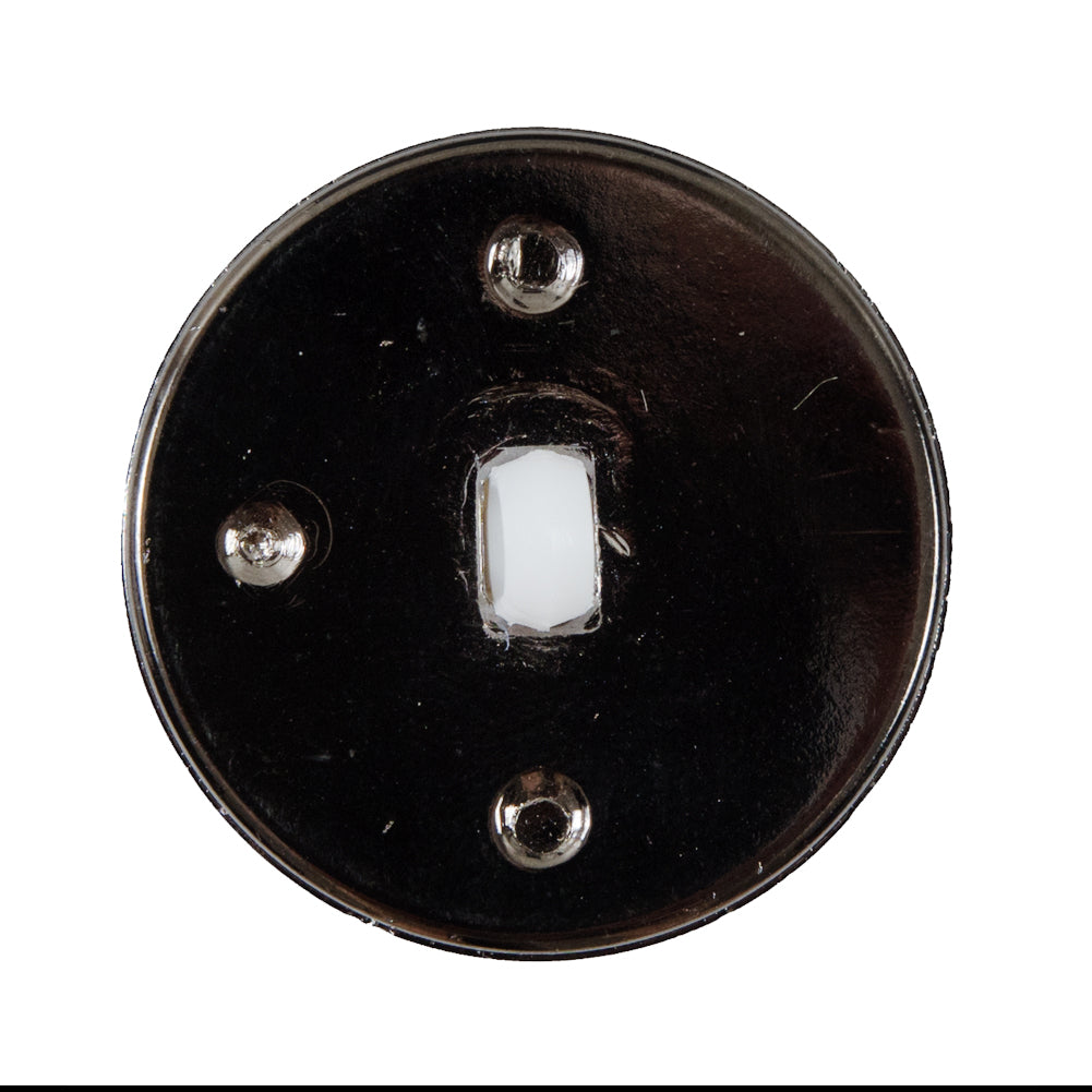 White and Gunmetal Plastic Shank-Back Button - 50L/32mm - Joann Fabrics
