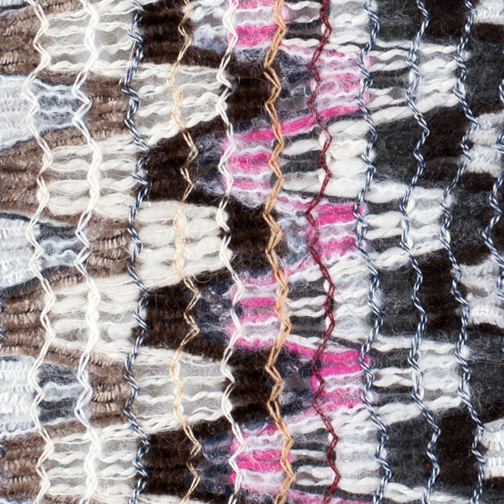 Italian Pink & Gray Multicolor Soft Flamestitch Wool Knit - Joann Fabrics