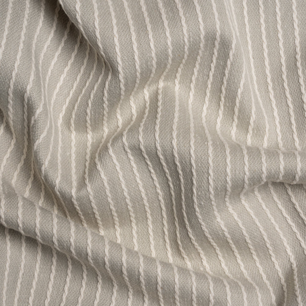 Cotton and Polyester Woven - Dove Tactile Chalk Stripes - British Imported - Joann Fabrics
