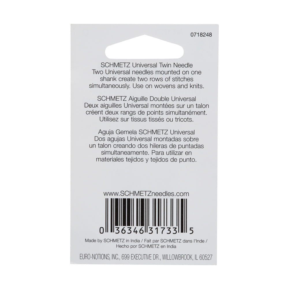 Schmetz Universal Twin Machine Needle - 1.6/70 - 1 ct - Joann Fabrics