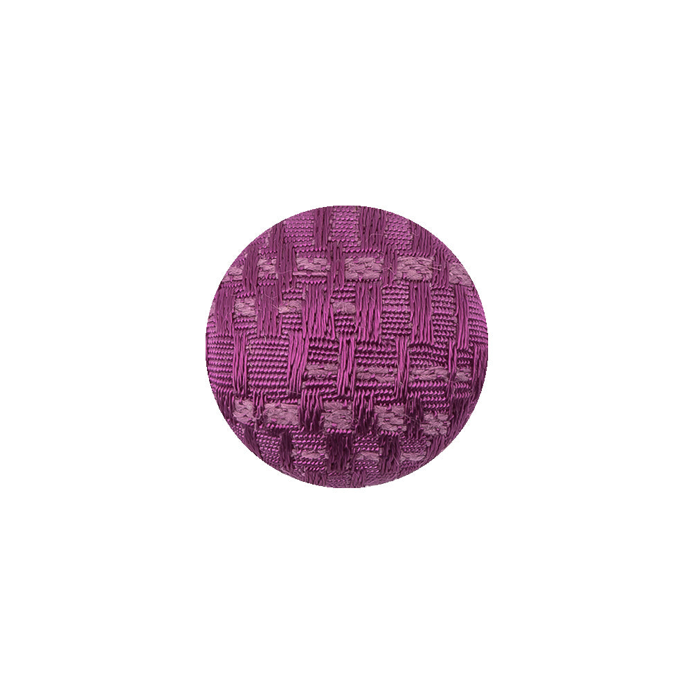 Magenta Jacquard Fabric Covered Domed Cotton Blend Sew On Button - 25L/16mm - Joann Fabrics