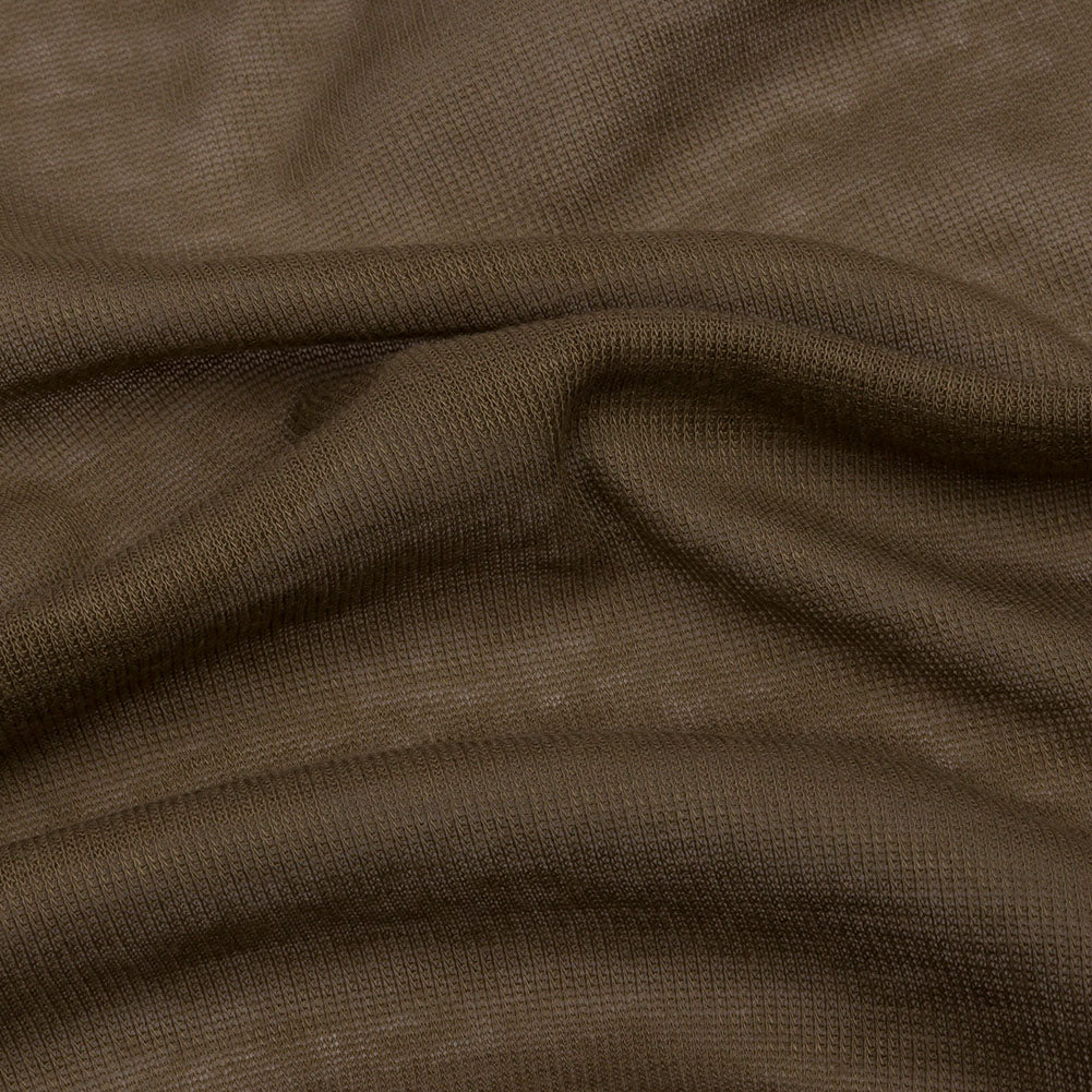 Famous Designer Dark Beige Viscose and Cotton Lightweight Interlock Knit - Joann Fabrics