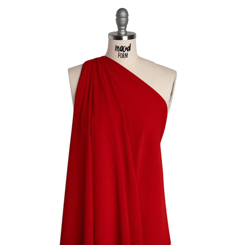Stretch Polyester Crepe - Salsa Red - Designer Deadstock - Joann Fabrics