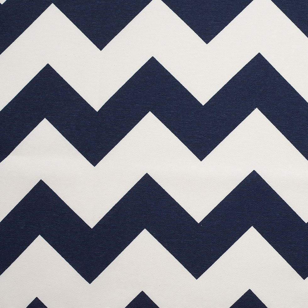 Spanish Navy/White Geometric Poly-Cotton Woven - Joann Fabrics
