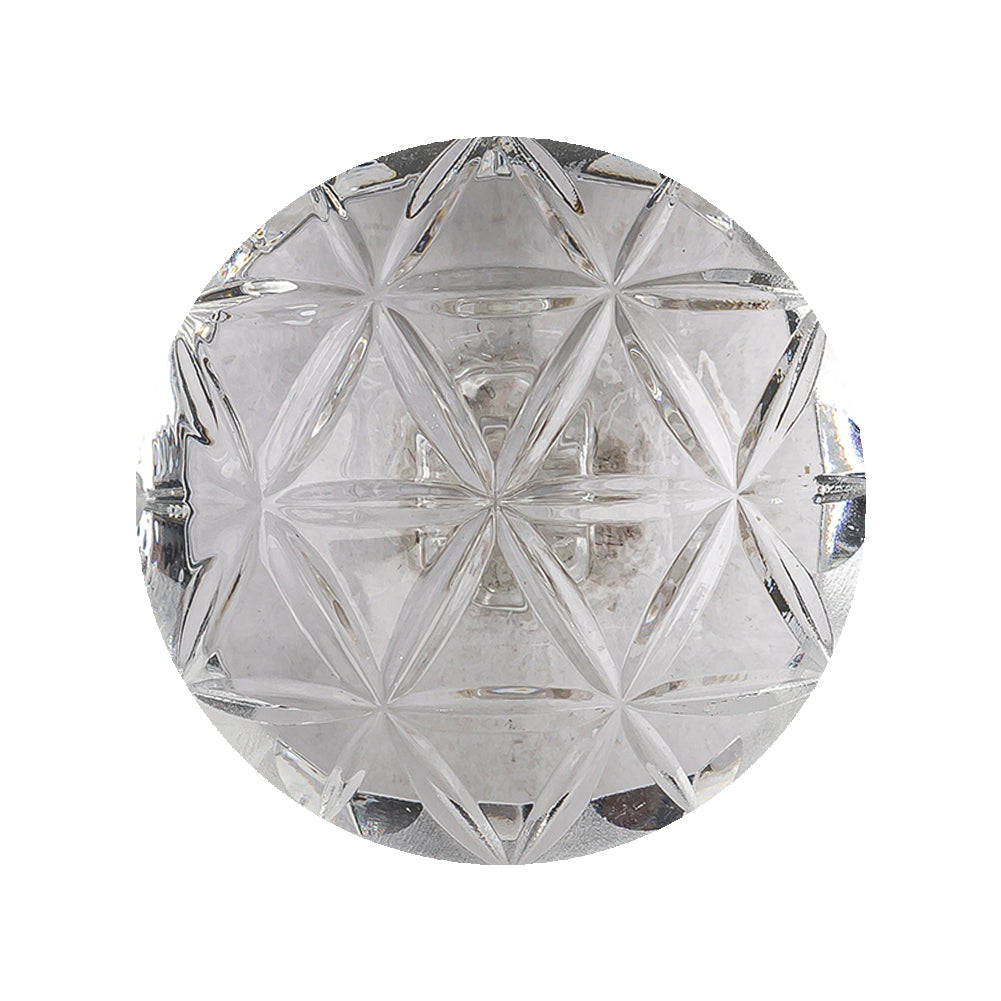 Italian Transparent Geometric Shank Back Dome Shaped Plastic Button - 44L/28mm - Joann Fabrics