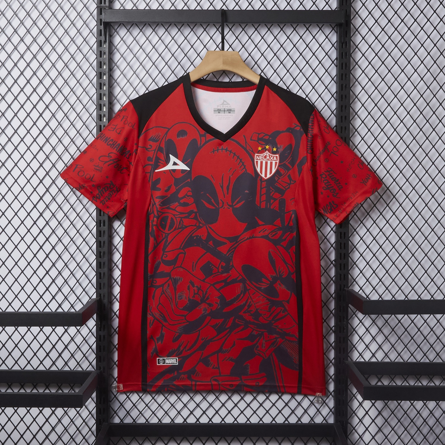 Club Necaxa 25-26 Red Deadpool Special Jersey - Fans Version - UnitedFutballJersey