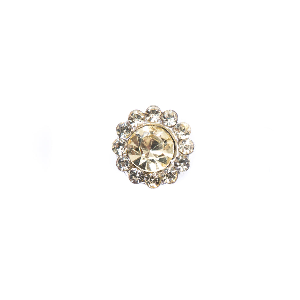 Italian Champagne Rhinestone Shank Back Button - 14L/9mm - Joann Fabrics