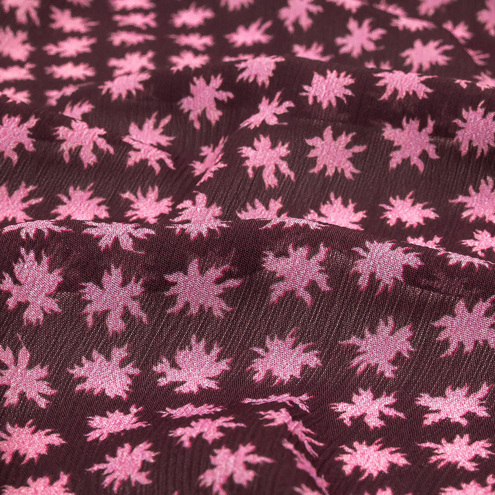Mood Exclusive Purple Fine Fireworks Crinkled Polyester Georgette - Joann Fabrics