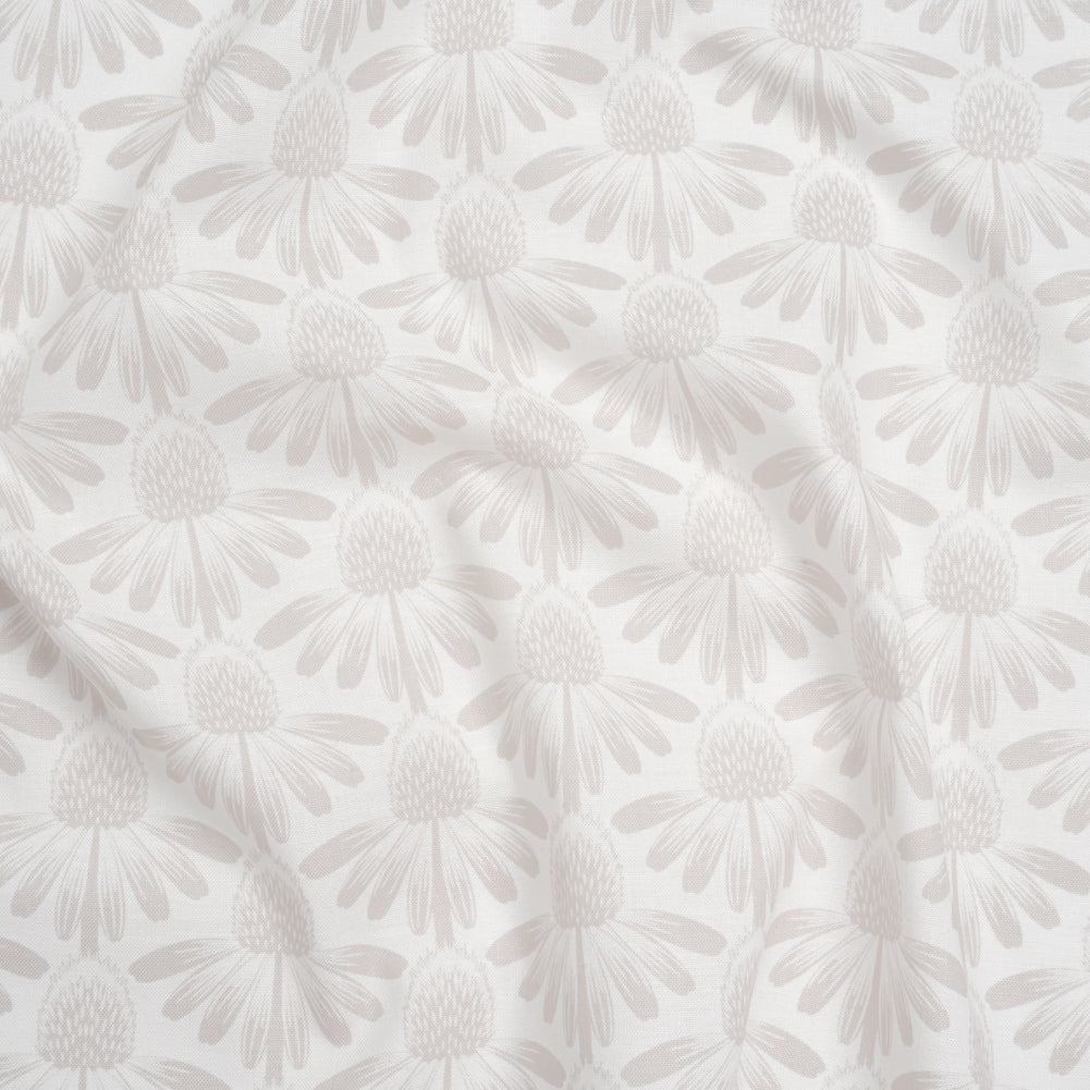 Printed Quilting Cotton by Anna Maria Textiles for Northcott - Oat Coneflower Floral - Indelible Soft Collection - Joann Fabrics