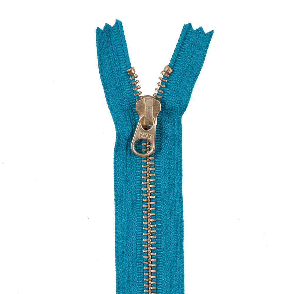 Metal Zipper with Gold Pull and Teeth 4.5
