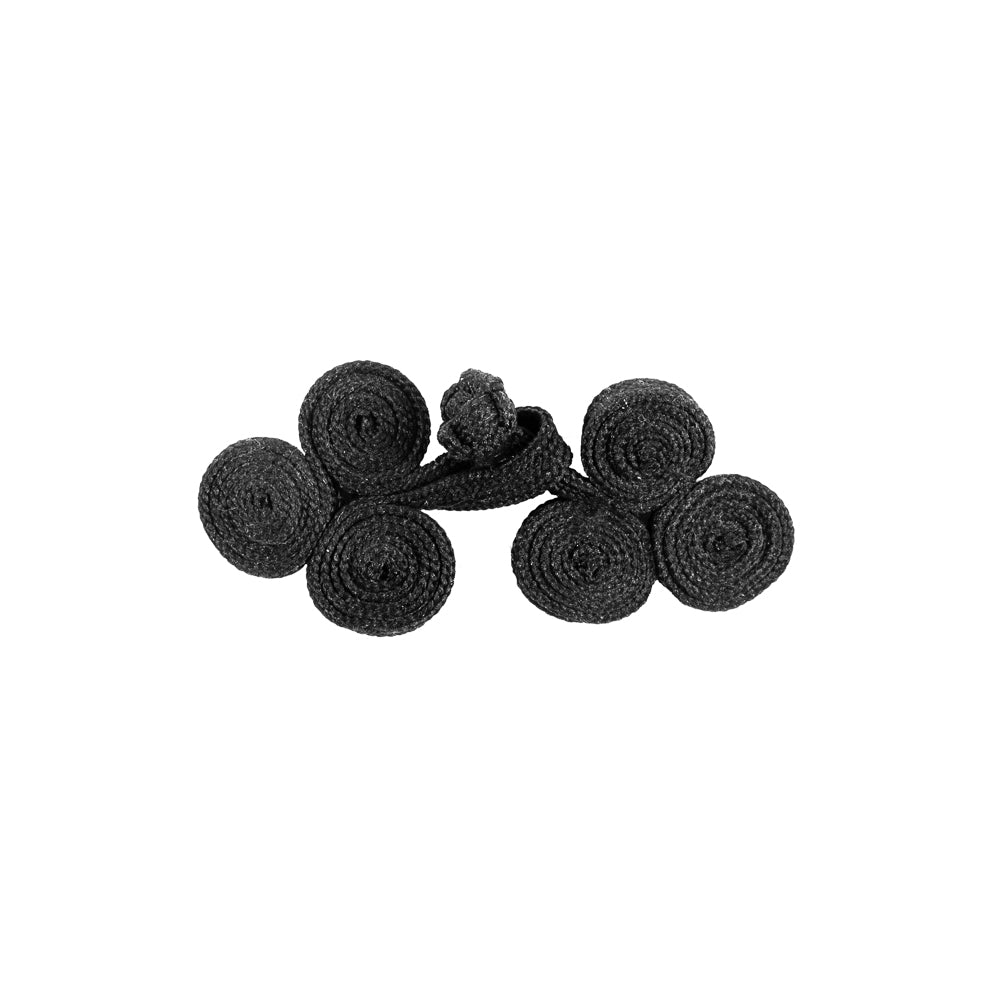 Black Fabric Frog Closure - 3