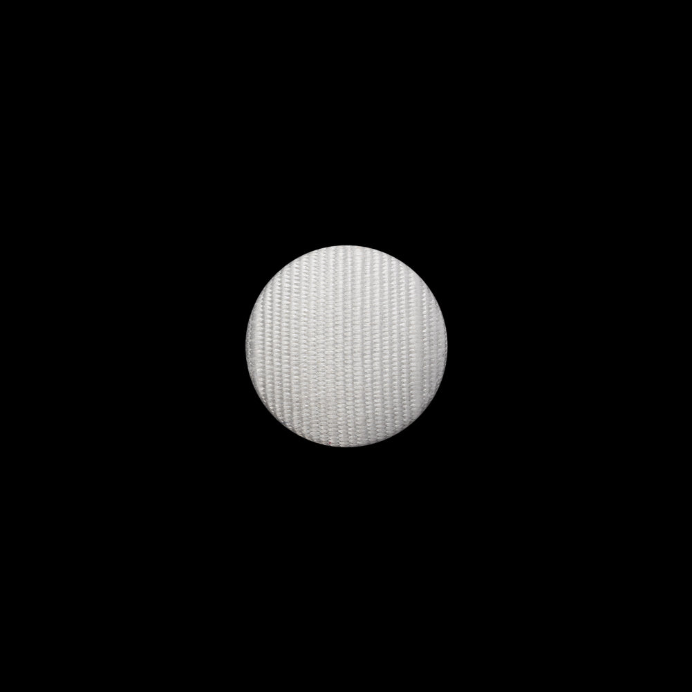 Fabric Covered Sew On Button - 18L/11.5mm - White Ribbed Ottoman Fabric - Joann Fabrics