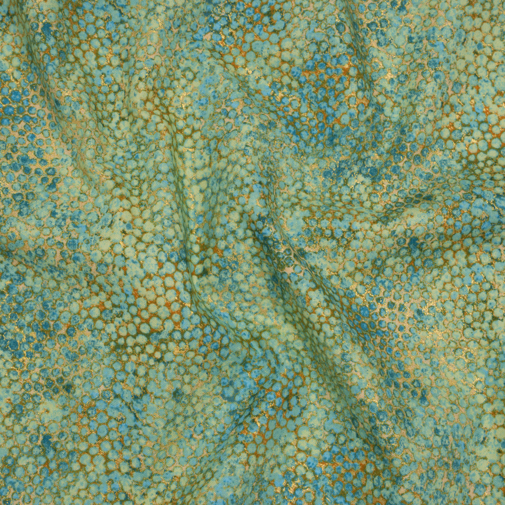 Metallic Printed Quilting Cotton by Northcott - Dawn Pebbles - Shimmer Collection - Joann Fabrics