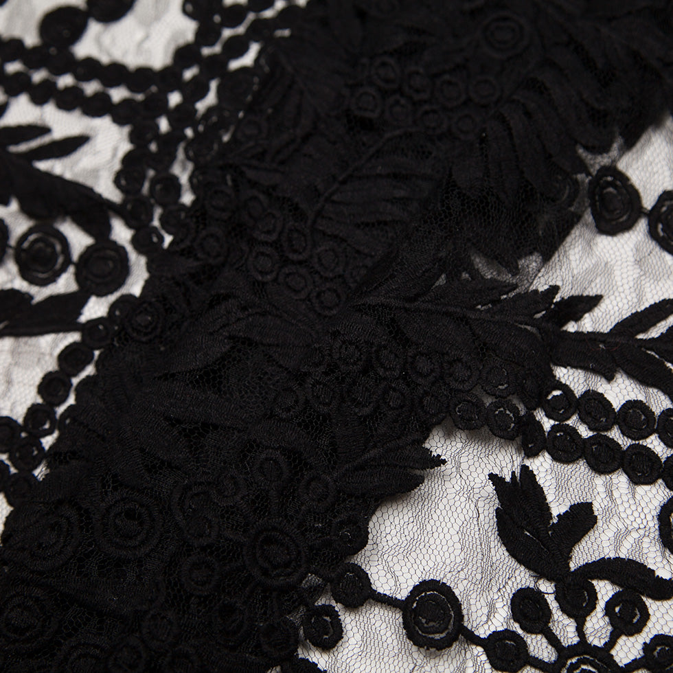 Black Floral Nylon Lace - Joann Fabrics