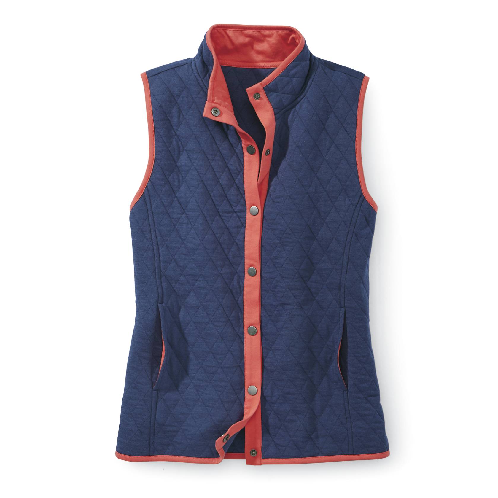 Two-Tone Quilted Vest, Snap Front, Onseam Pockets - Northstyle Catalog
