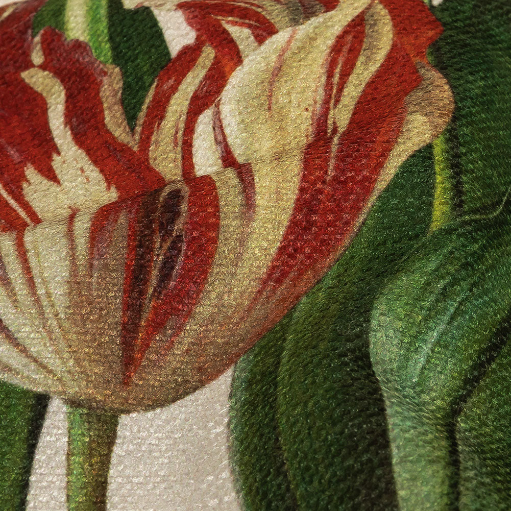 Red, Yellow and Green Tulips and Insects Printed Polyester Chenille - Joann Fabrics