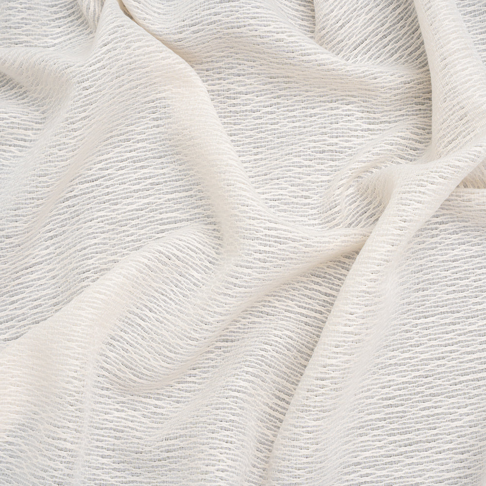 Corded Double Wide Drapery Sheers Fabric - Ecru Abstract Texture - British Imported - Joann Fabrics
