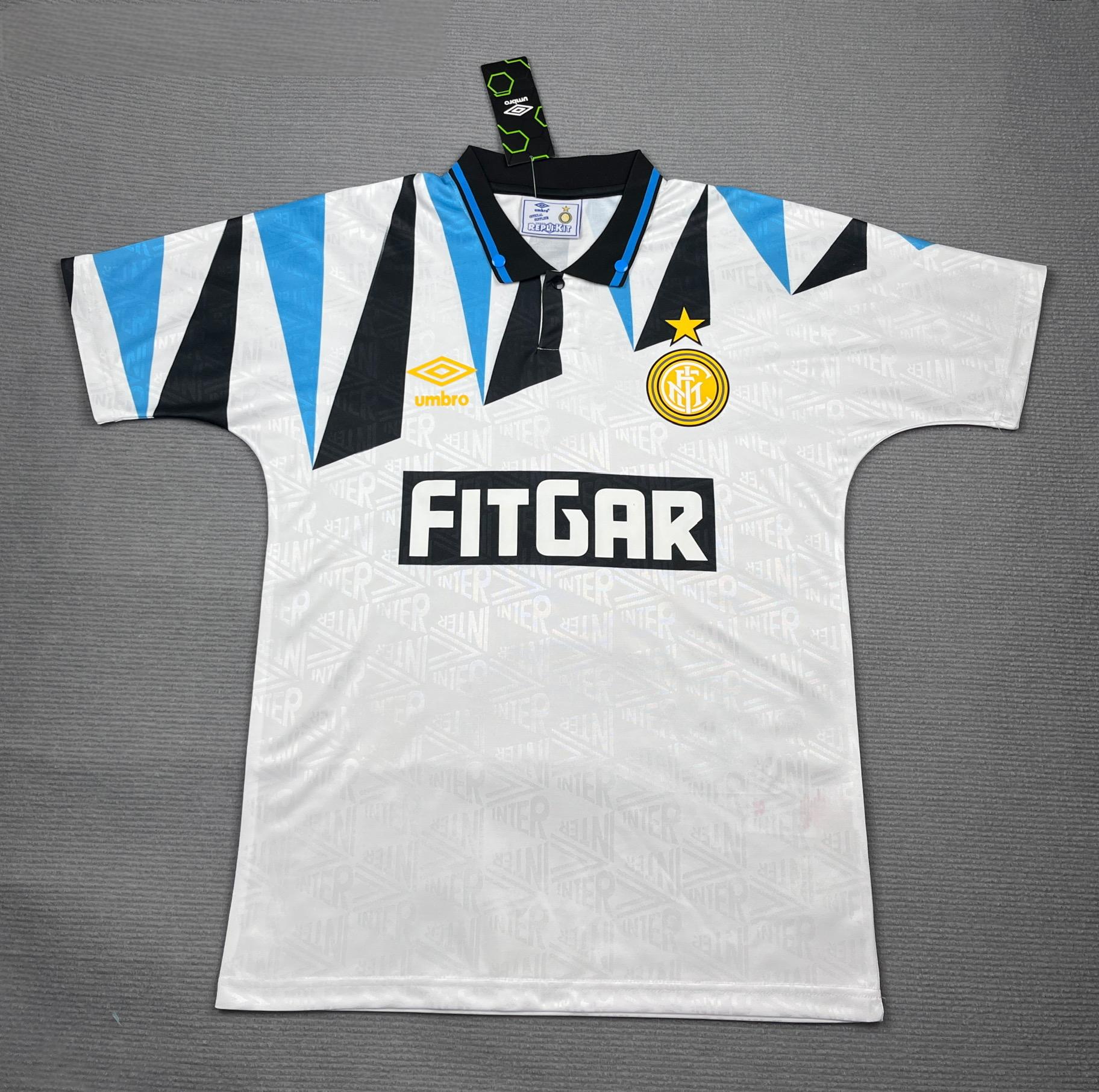 1992-1993 Retro Inter Milan Away Football Jersey 1:1 Thai Quality