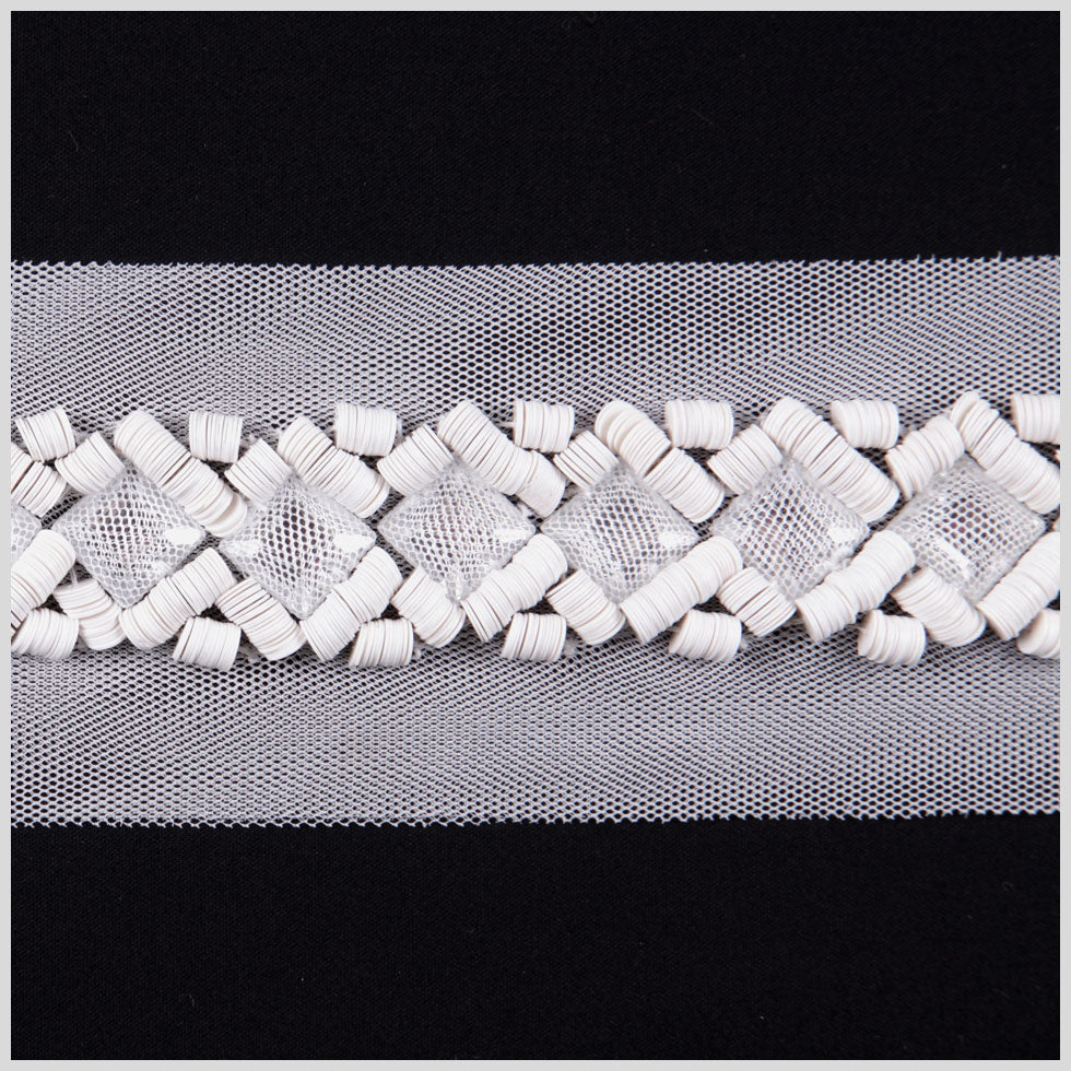 White Beaded Sequin Trim - Joann Fabrics