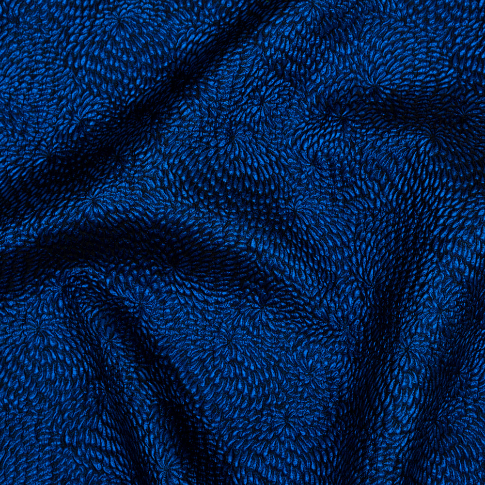 Metallic Royal Blue Floral Double-Layer Organza Brocade - Joann Fabrics