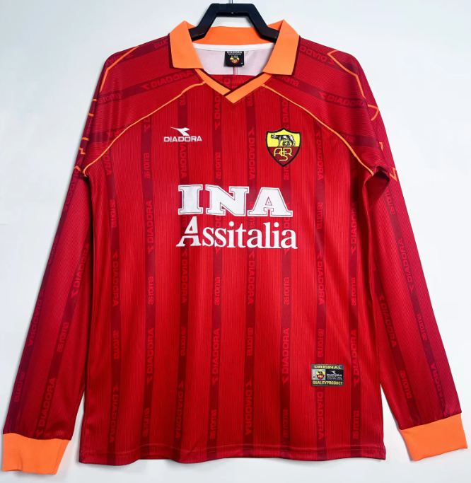 1999/2000 Long Sleeve Retro Roma Third Away Football Jersey 1:1 Thai Quality