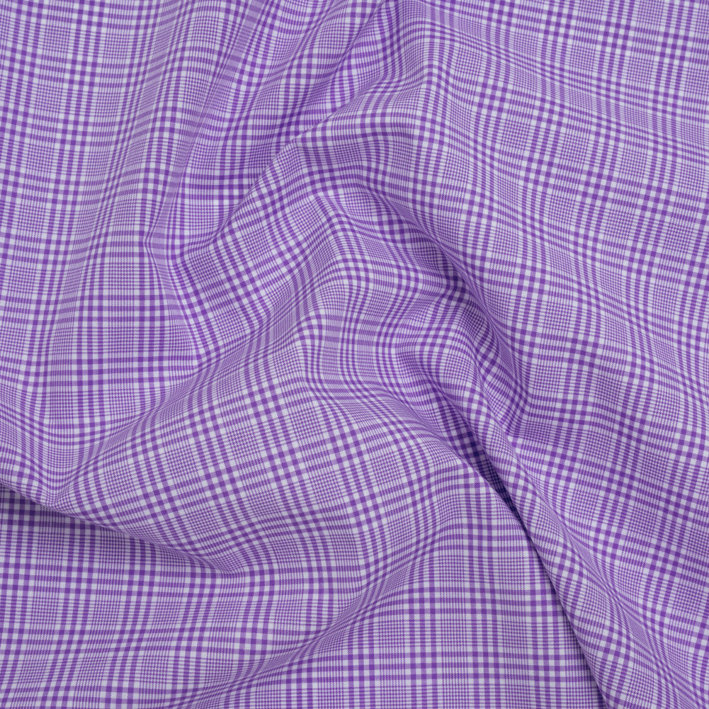 Cotton Shirting - Purple and White Plaid - Deadstock - Joann Fabrics