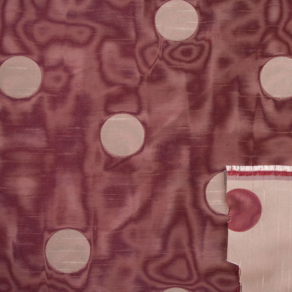 Victorian Gold/Burgundy Polka Dots Shantung   /Dupioni - Joann Fabrics