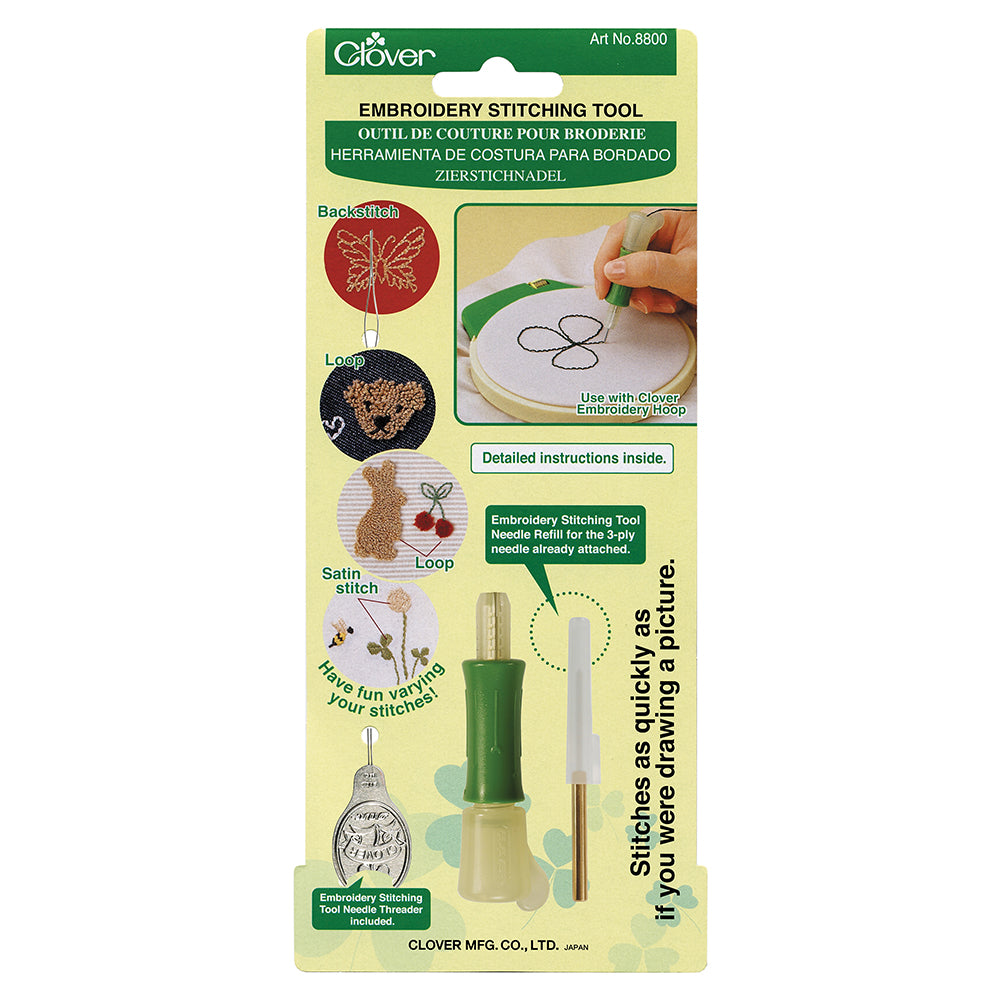 Clover Punch Needle Embroidery Stitching Tool with 3-Ply Needle Refill - Joann Fabrics